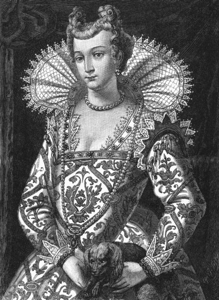 Associate Product VENICE. Venetian lady, 16th Century-Giacomo Franco 1880 old antique print