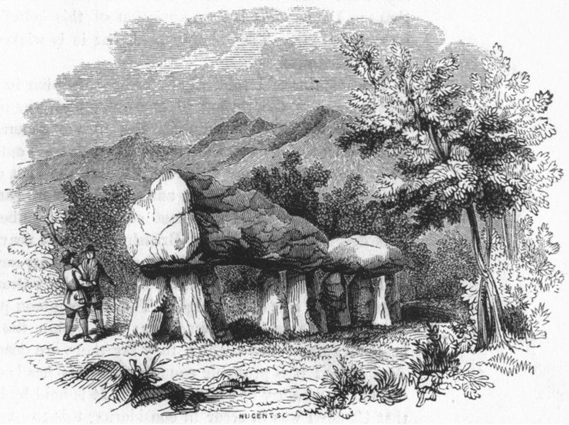 Associate Product WALES. Cromlech, Plas Newydd, Anglesey 1845 old antique vintage print picture
