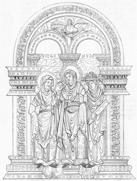 Associate Product RELIGIOUS. St Aethelwold's Benedictional 1845 antique print picture