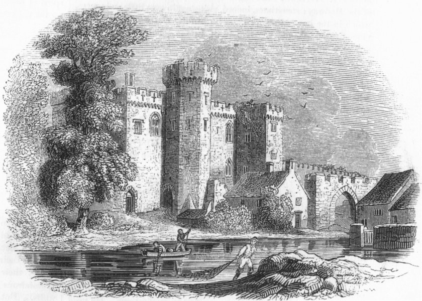 Associate Product WALES. Cardiff Castle, in 1775 1845 old antique vintage print picture