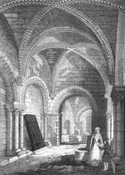 Associate Product NORTHUMBS. Chapel in Newcastle Castle 1845 old antique vintage print picture