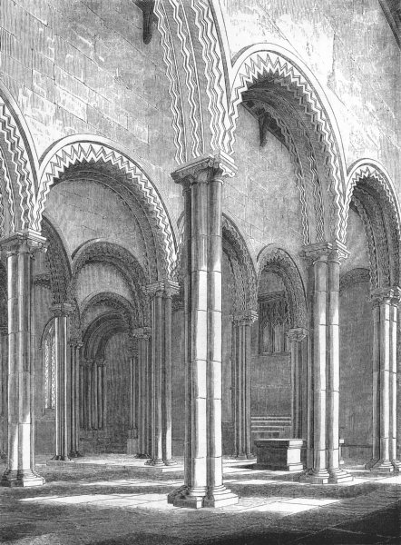Associate Product ISRAEL. Bede's Tomb, Galilee, Durham 1845 old antique vintage print picture