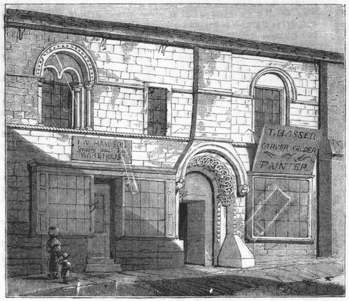 Associate Product LINCS. Jew's House at Lincoln 1845 old antique vintage print picture