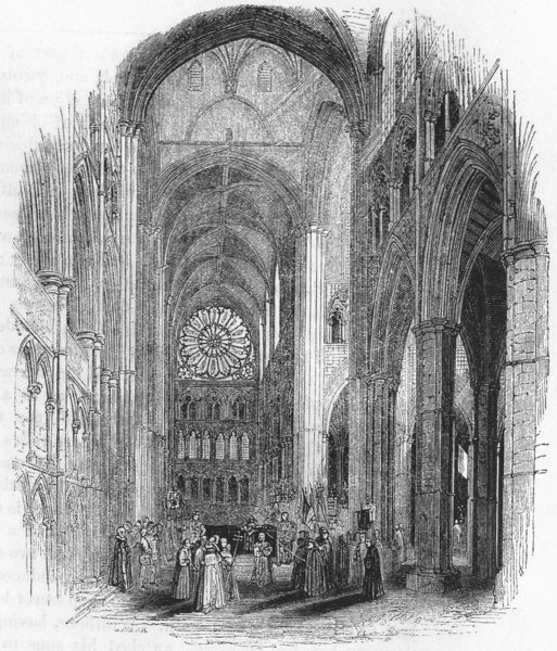 Associate Product SOCIETY. Funeral of Henry V 1845 old antique vintage print picture