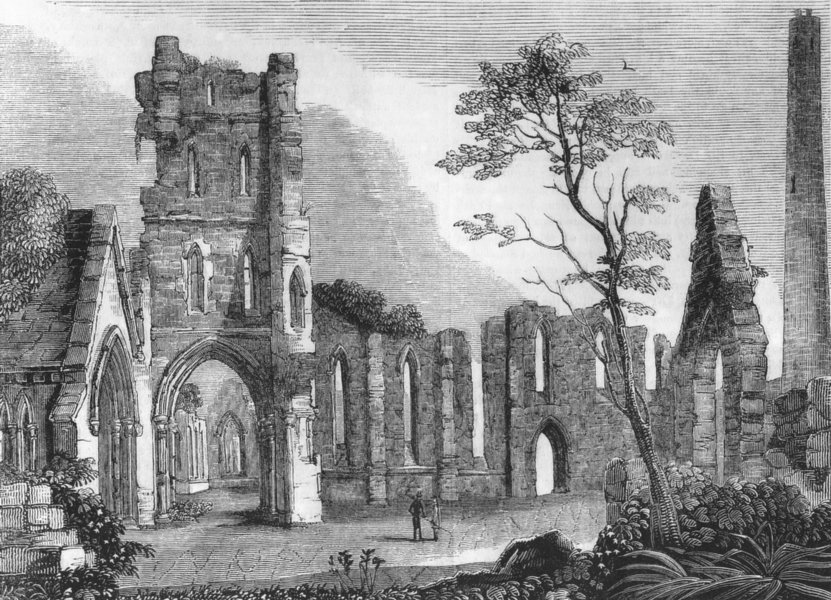 Associate Product IRELAND. Cathedral of Kildare 1845 old antique vintage print picture
