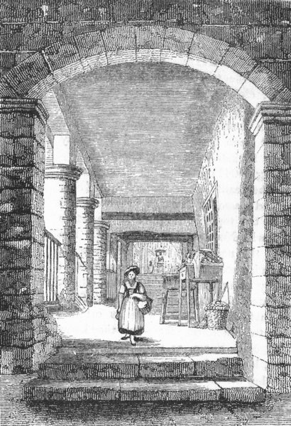 Associate Product CHESHIRE. Interior of a Chester Row 1845 old antique vintage print picture