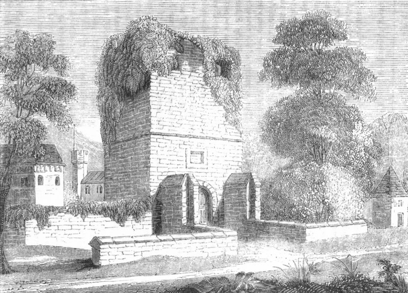 Associate Product KENT. Remains of Upnor Castle, temp Eliz 1845 old antique print picture