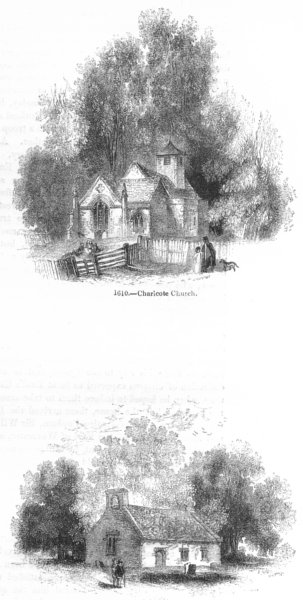 Associate Product WARCS. Charlecote Church; Bishopton Chapel 1845 old antique print picture