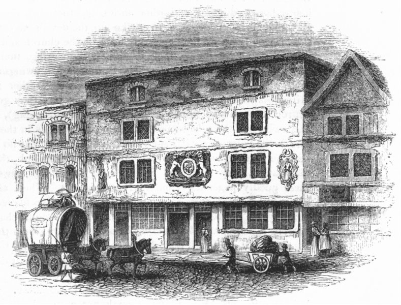LONDON. Fortune Theatre, Golden Lane, Barbican 1845 antique print picture