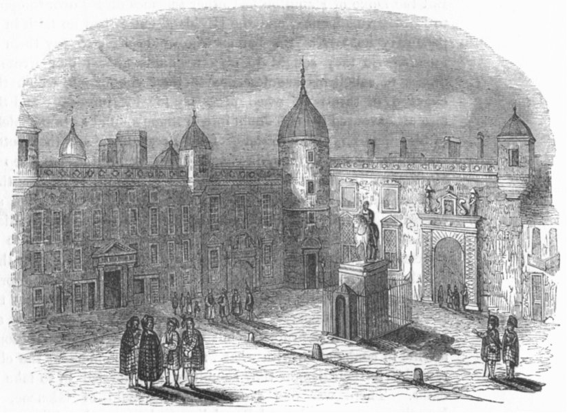 Associate Product SCOTLAND. Parliament House & Sq, Edinburgh 1845 old antique print picture