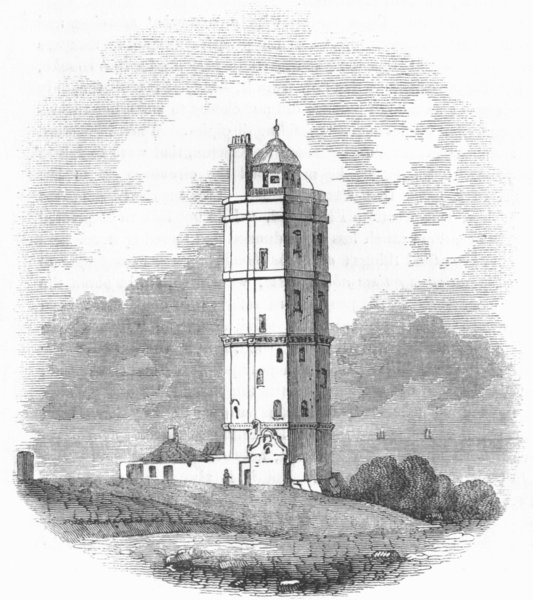 Associate Product KENT. North Foreland Lighthouse, 1834 1845 old antique vintage print picture
