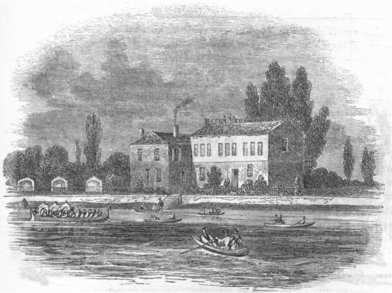 Associate Product LONDON. Folly House, Blackwall 1845 old antique vintage print picture