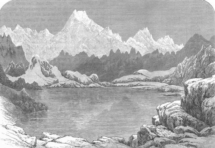 SIKKIM. Chola Lake & Pass, Himalayas. Kanchanjunga. Tso/Chho Lhamo Cholamu 1893