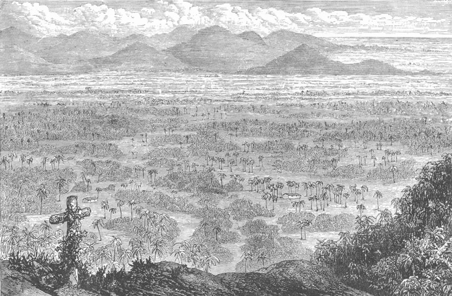 DOMINICAN REPUBLIC. The Vega Real, from Santo Cerro, Santo Domingo 1893 print