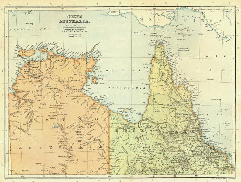 Associate Product NORTH AUSTRALIA. Queensland. Cape York. Gulf of Carpentaria. BLACKIE 1893 map