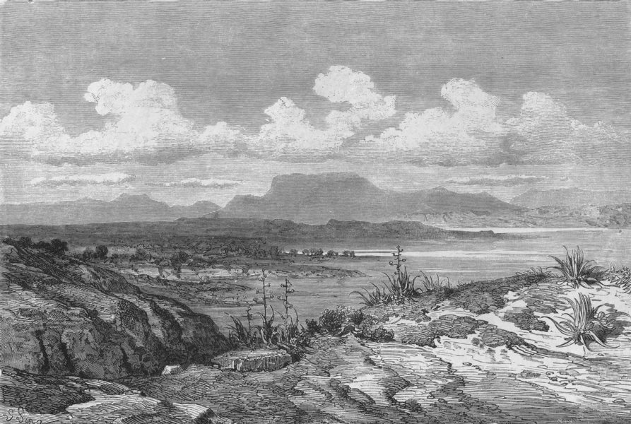 SPAIN. The lake of Albufera 1881 old antique vintage print picture