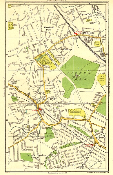 PINNER. Hatch End North Harrow Eastcote Royston Park Westfield Park ...