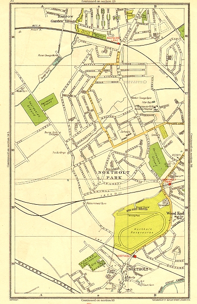 NORTHOLT. South Ruislip Harrow Rayner's Lane Wood End Northolt Park ...