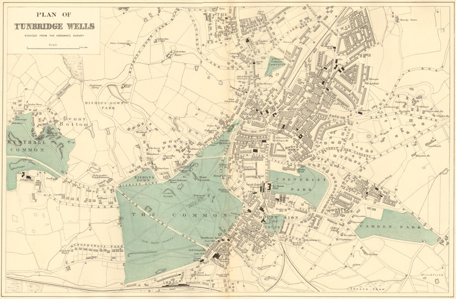 Associate Product TUNBRIDGE WELLS. Ferndale Ephraim Sion Camden. Town plan. GW BACON 1884 map