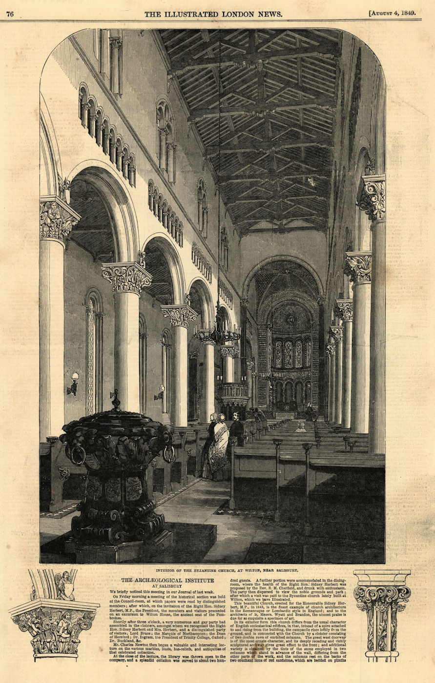 Byzantine church of St Mary & St Nicholas, Wilton, Salisbury. Thomas Wyatt 1849