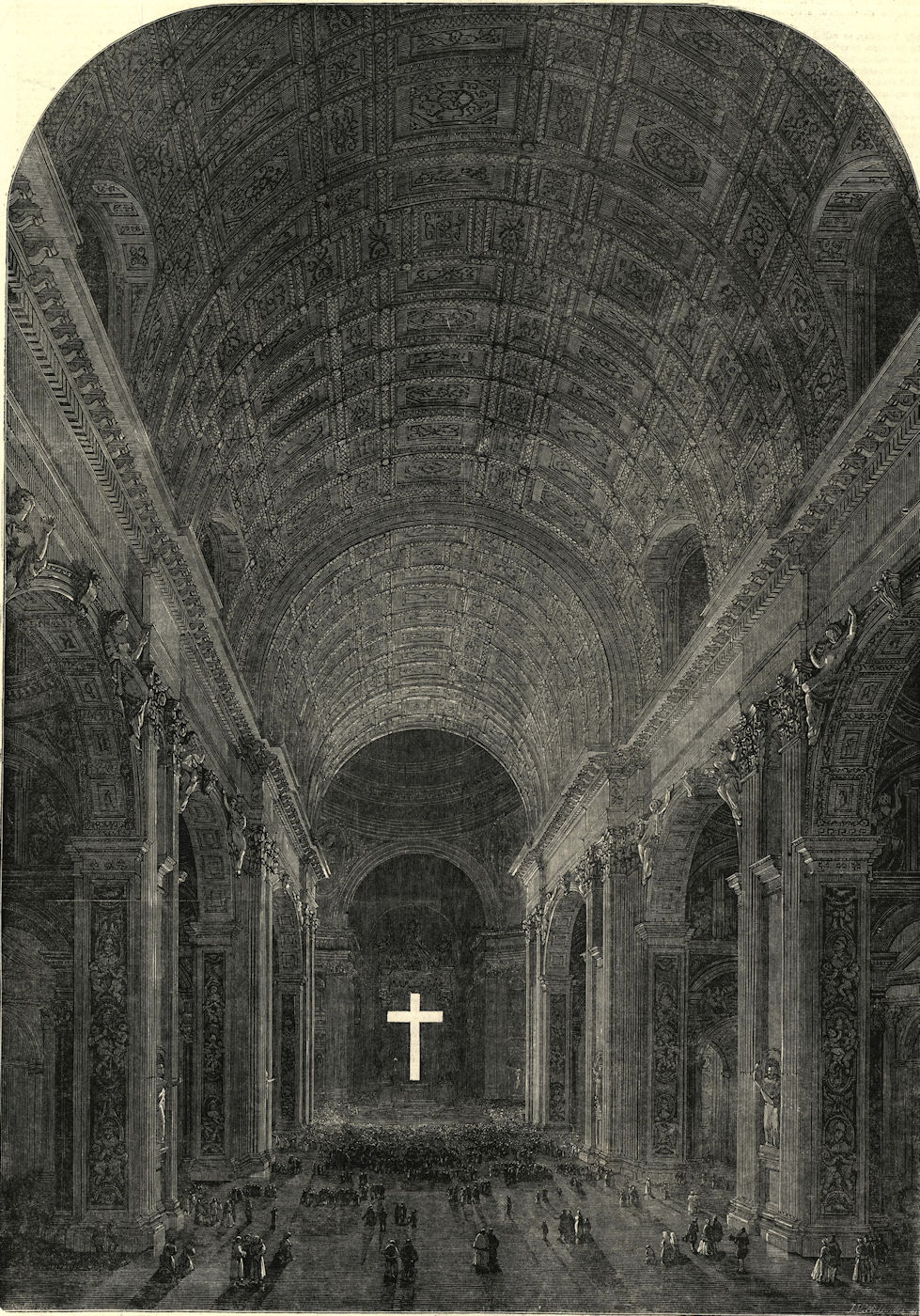 Associate Product The cross of fire, In St. Peter's at Rome, on Maundy Thursday. Churches 1852