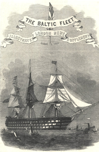 Associate Product The Baltic Fleet "The Duke of Wellington" Napier's flagship weighing anchor 1854