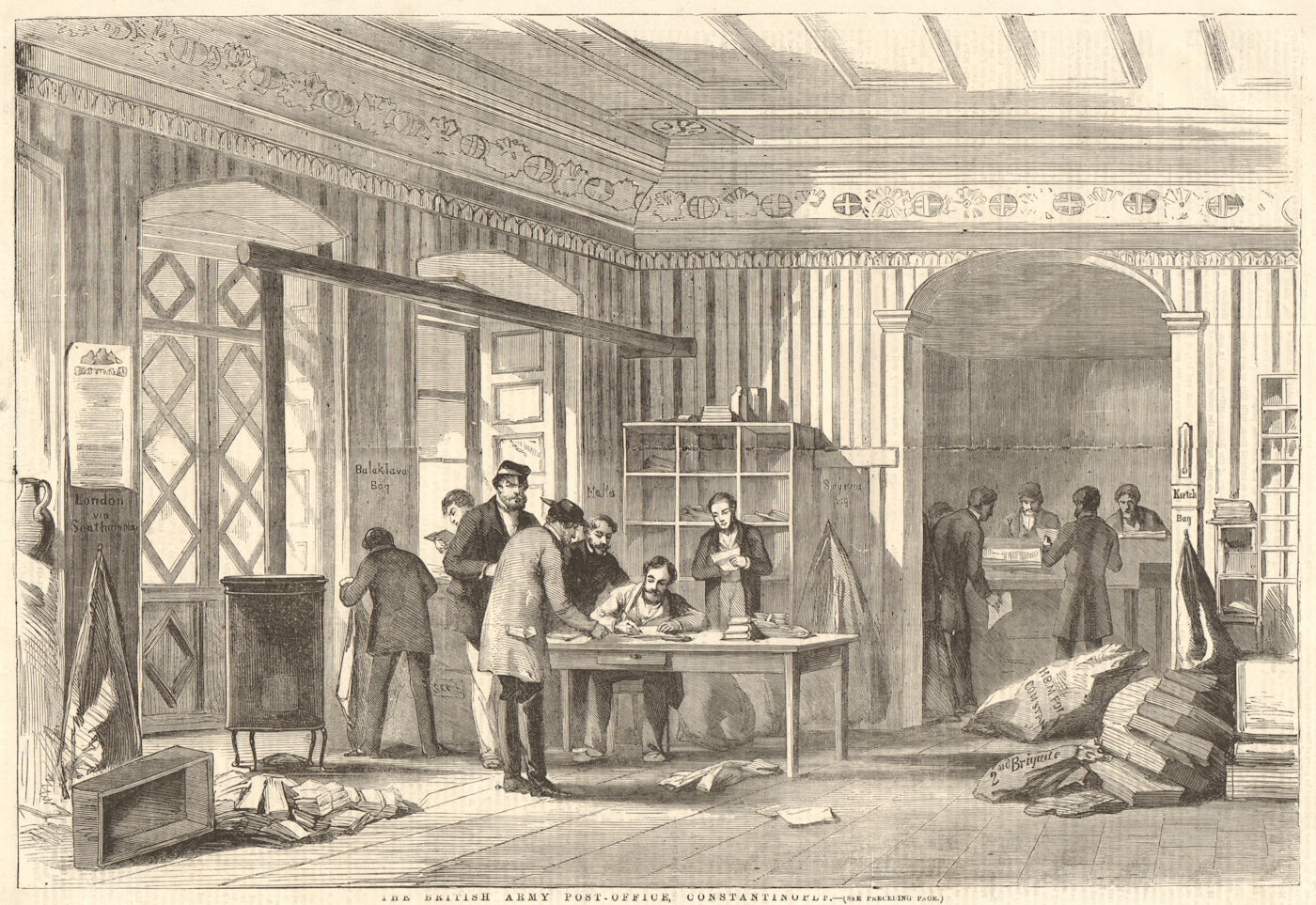 Associate Product The British Army post-office, Constantinople (Istanbul) . Turkey 1856