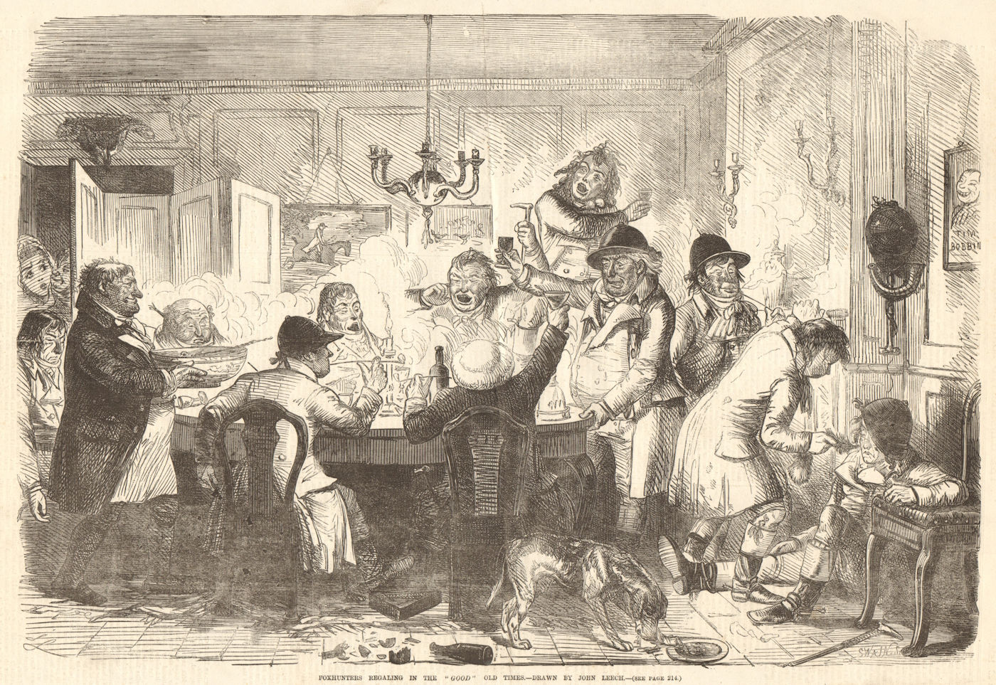 Associate Product Foxhunters regaling in the "good" old times. Society. Hunting 1856 ILN print