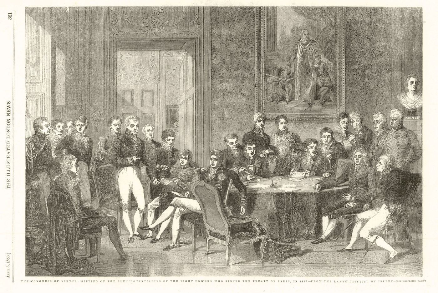 Congress of Vienna: Plenipotentiaries 8 powers sitting Treaty of Paris 1815 1856