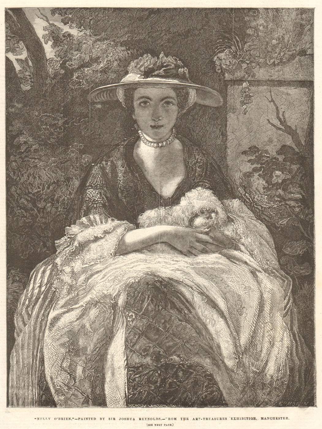 Associate Product Nelly O'Brien - by Sir Joshua Reynolds. Ladies. Fine Arts 1857 ILN full page