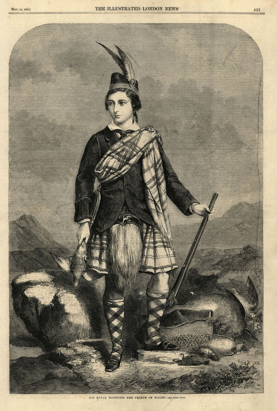Associate Product HRH the Prince of Wales (later King Edward VII). Scotland. Royalty 1858 print