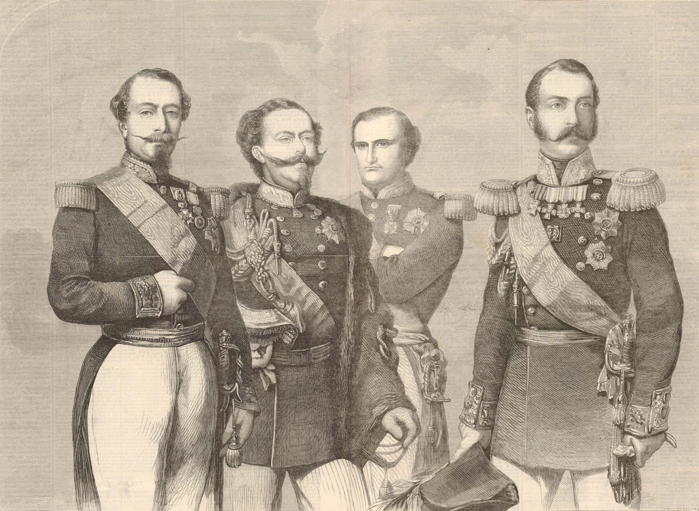 Associate Product French Emperor, King of Sardinia, Prince Napoleon, Emperor of Russia 1859