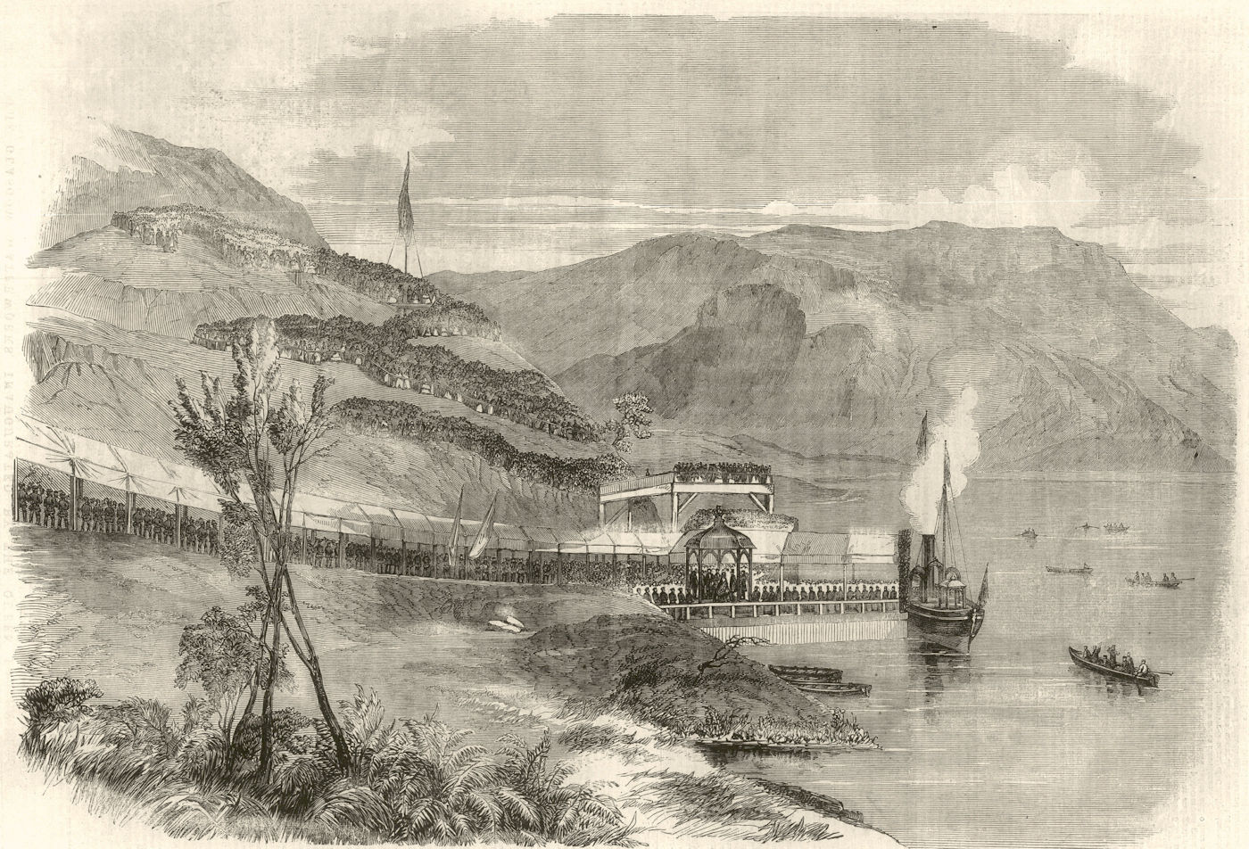 Inauguration by Queen Victoria of the Glasgow Waterworks at Loch Katrine 1859