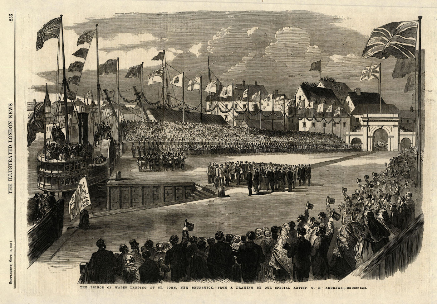 Associate Product Prince of Wales (later Edward VII) landing at St. John, New Brunswick 1860