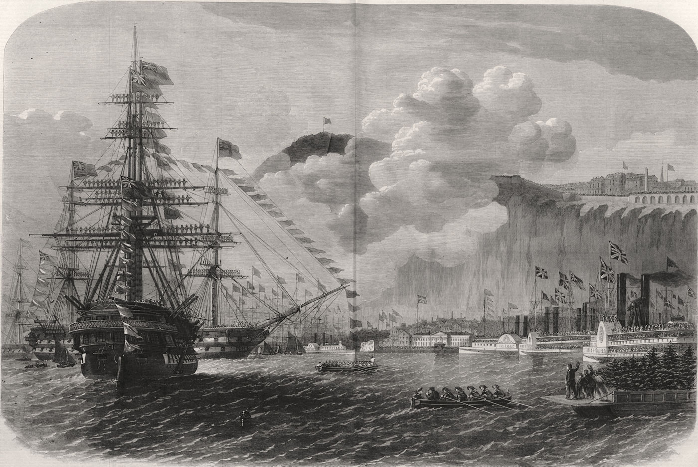 Associate Product The Prince of Wales (later King Edward VII) landing at Quebec. Canada 1860