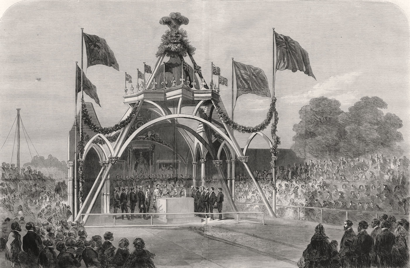 Prince of Wales (Edward VII) laying Ottawa Parliament building keystone 1860