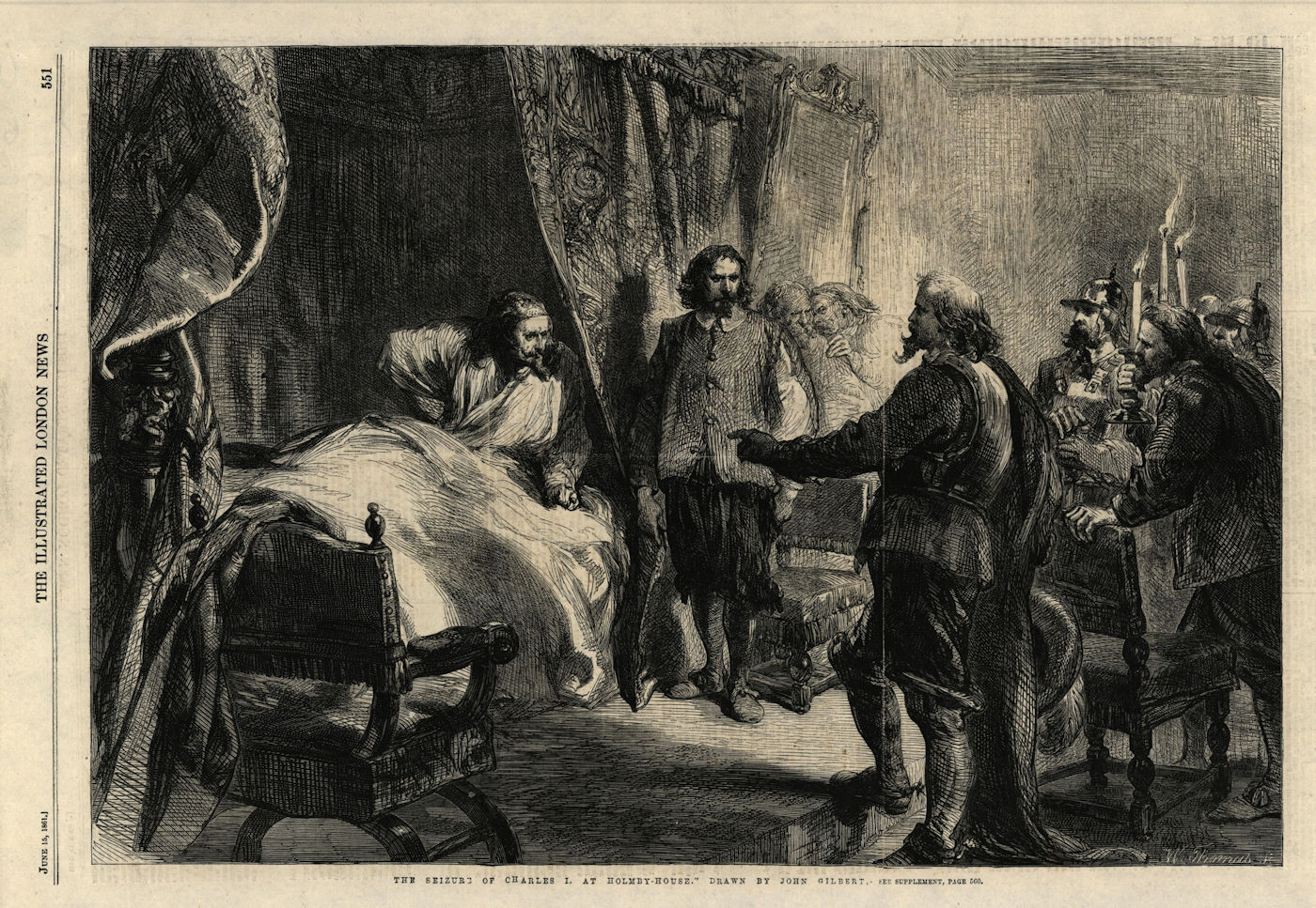 "The seizure of Charles I at Holmby House". Northamptonshire. Royalty 1861