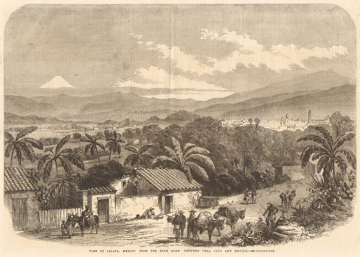 Associate Product View of Xalapa, Mexico from the high road between Veracruz & Mexico 1862