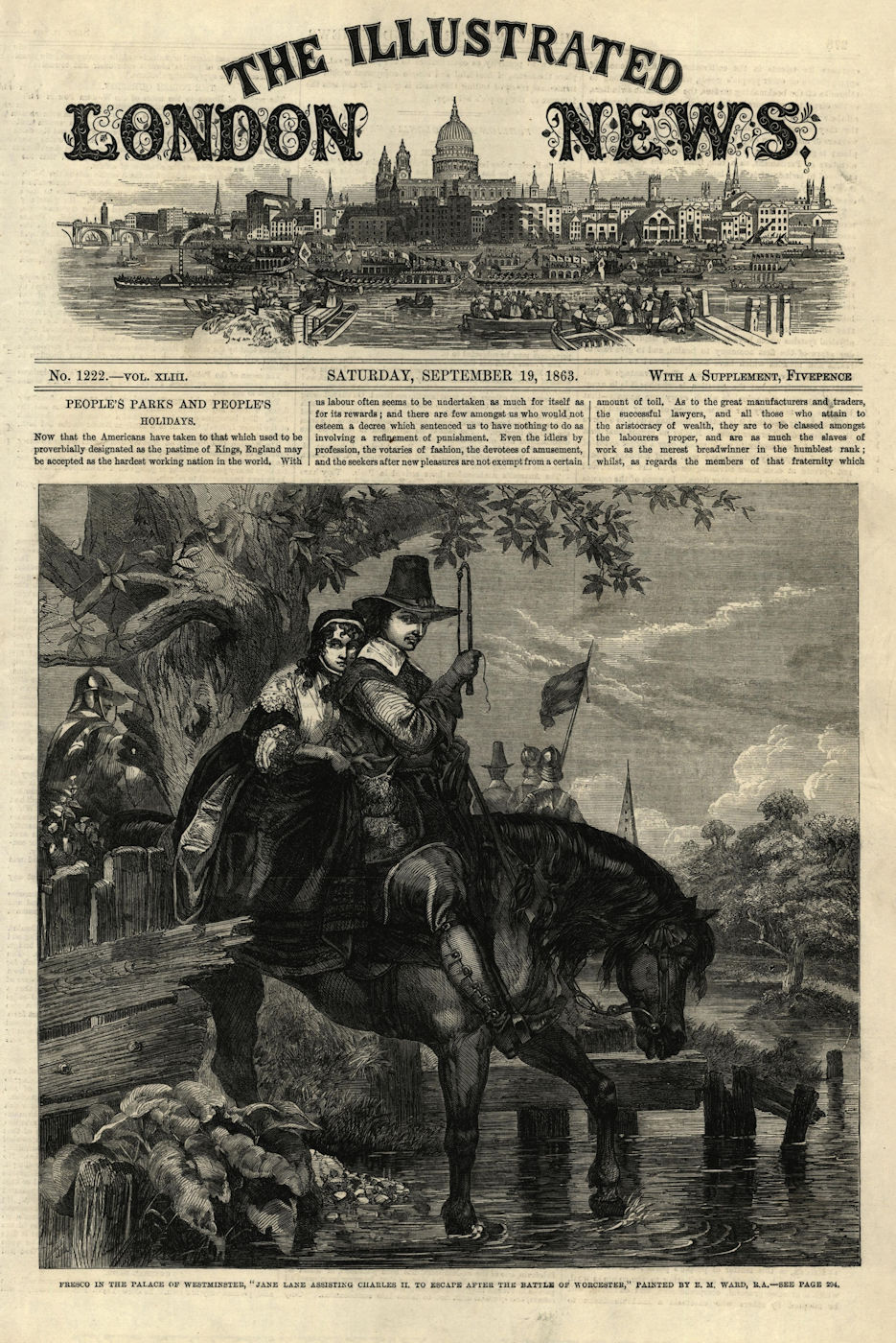 Associate Product Jane Lane assisting Charles II, to escape after the Battle of Worcester 1863