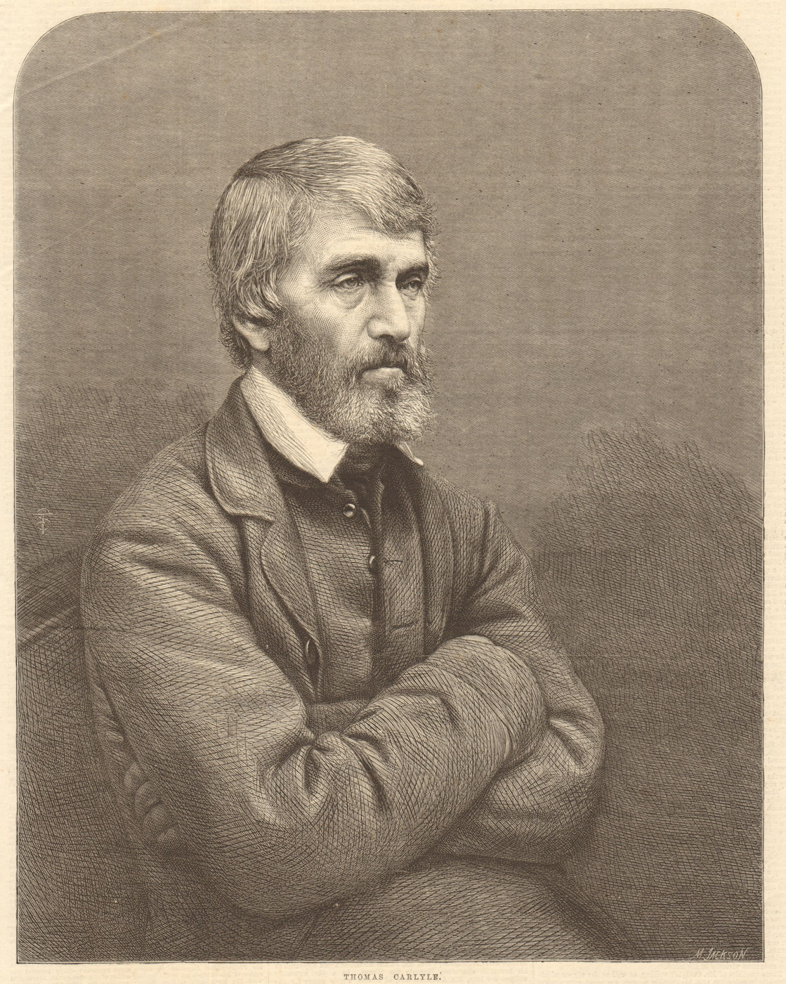 Associate Product Thomas Carlyle. Authors. Scotland 1864 antique ILN full page print