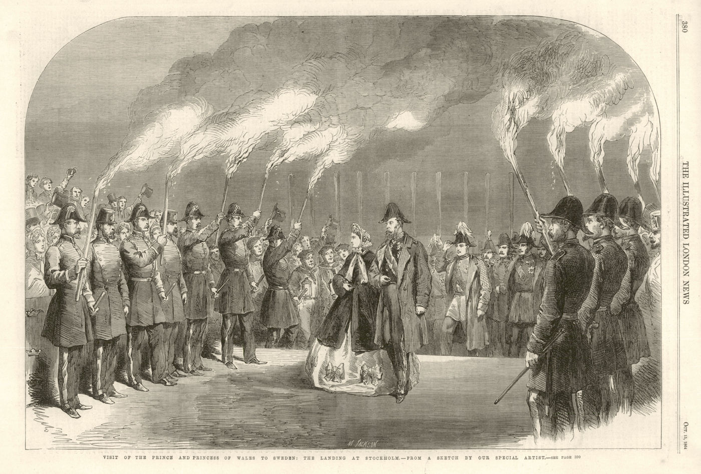 Associate Product Visit of the Prince & Princess of Wales to Sweden: Landing at Stockholm 1864