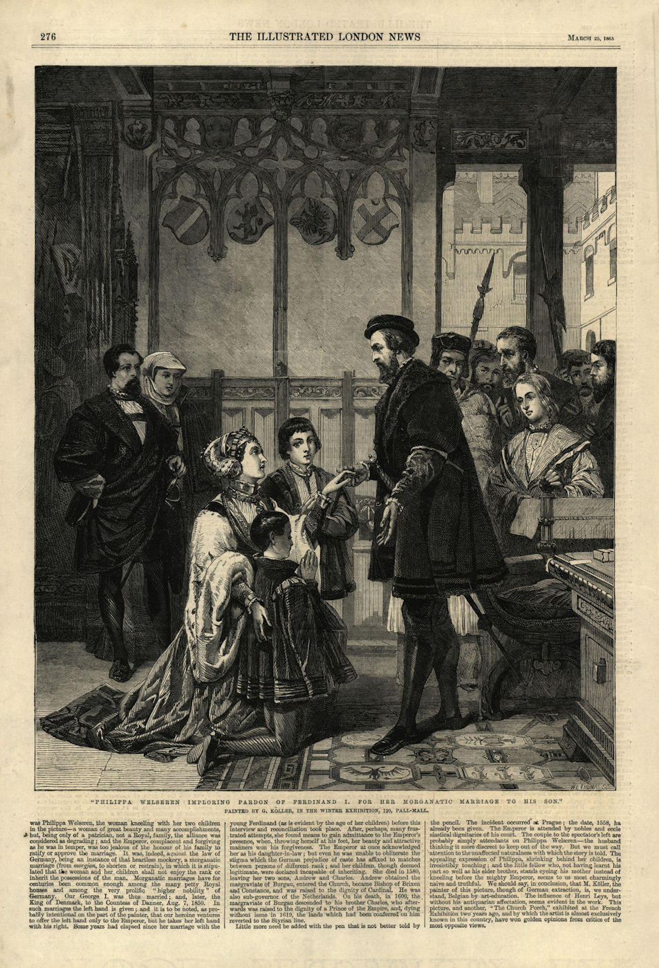 Philippa Welseren asking pardon for morganatic marriage to Ferdinand's son 1865