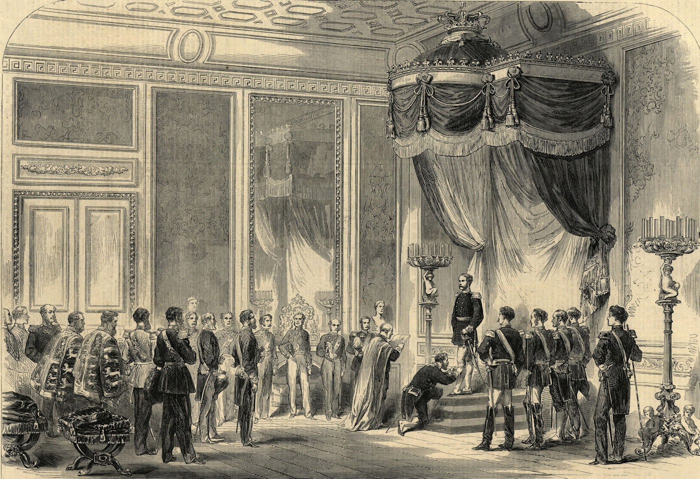 Associate Product Earl Cowper investing the King of Denmark with the Order of the Garter 1865