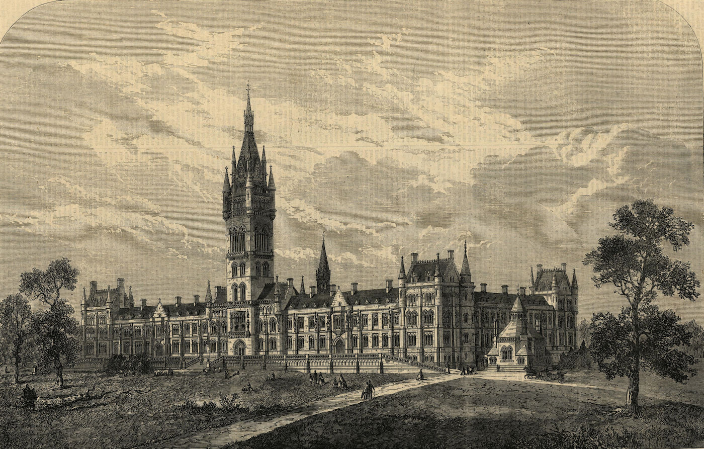 The Glasgow University: intended new buildings. Scotland. Education 1866