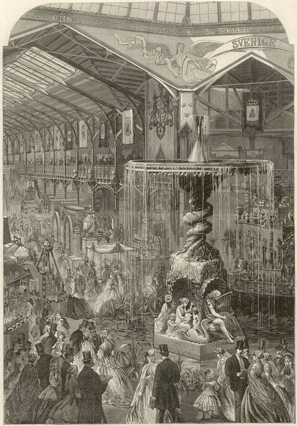 General Industrial Exhibition. Expo of Arts & Industry. Stockholm. Sweden 1866