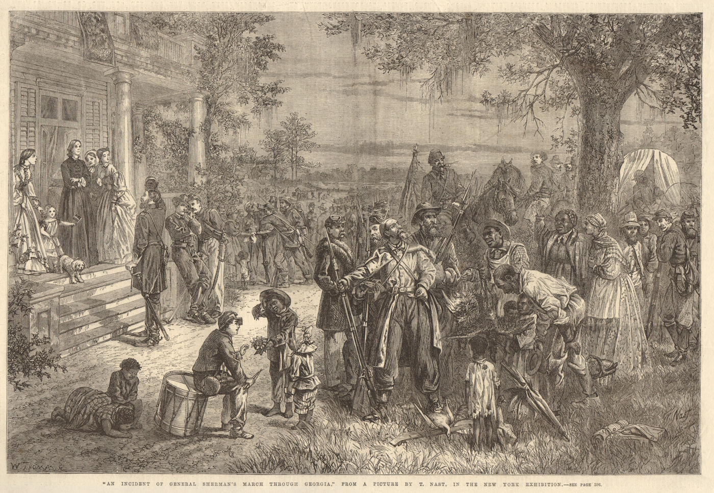 Associate Product "An incident of General Sherman's march through Georgia", by T. Nast 1866