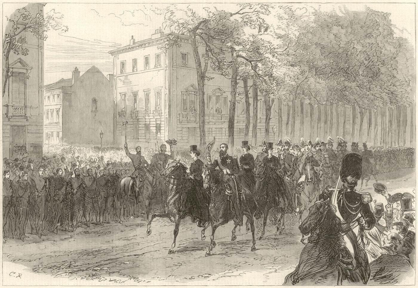 Associate Product The King & Queen of Belgium inspecting the volunteers at Brussels 1866