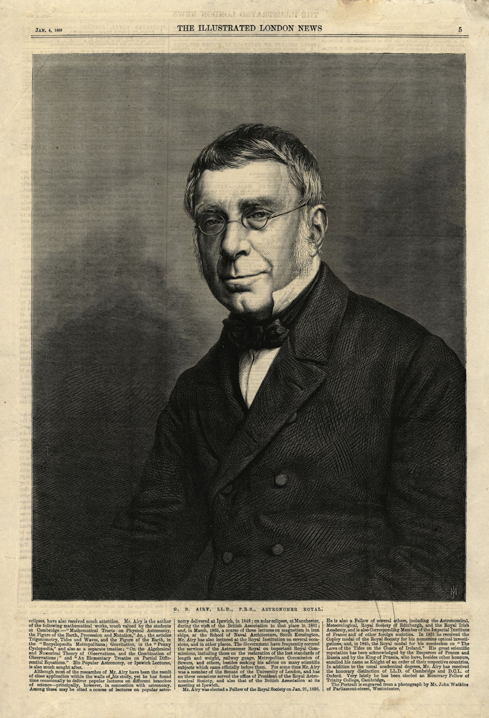 Associate Product G. B. Airy, LL. D. F. R. S. Astronomer Royal. Portraits. Science 1868