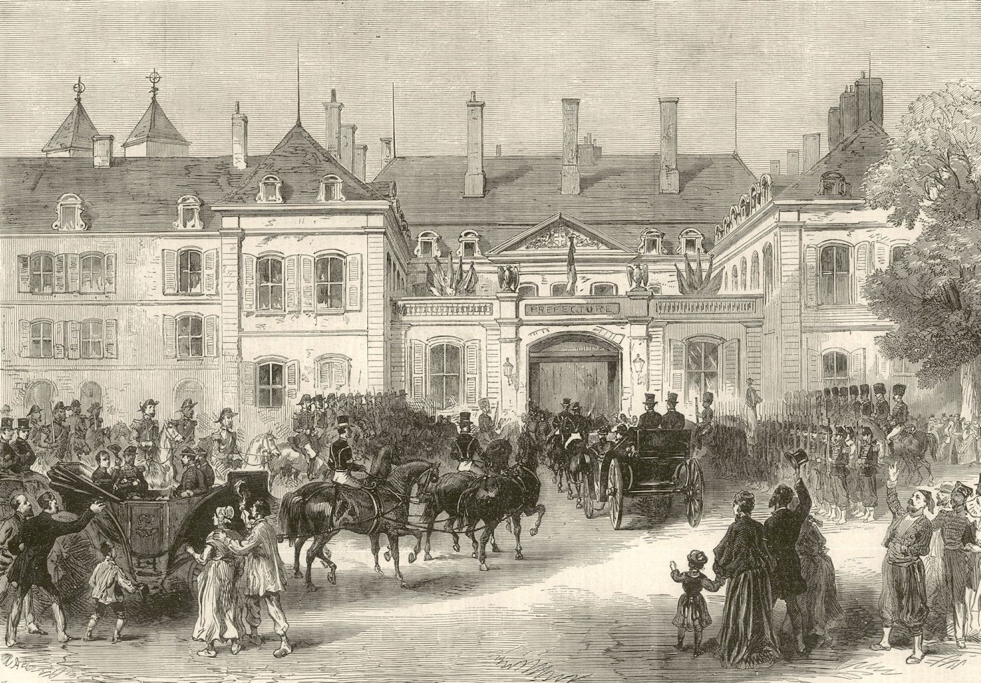 Franco-Prussian War: The Emperor & Prince Imperial at Metz. Moselle 1870