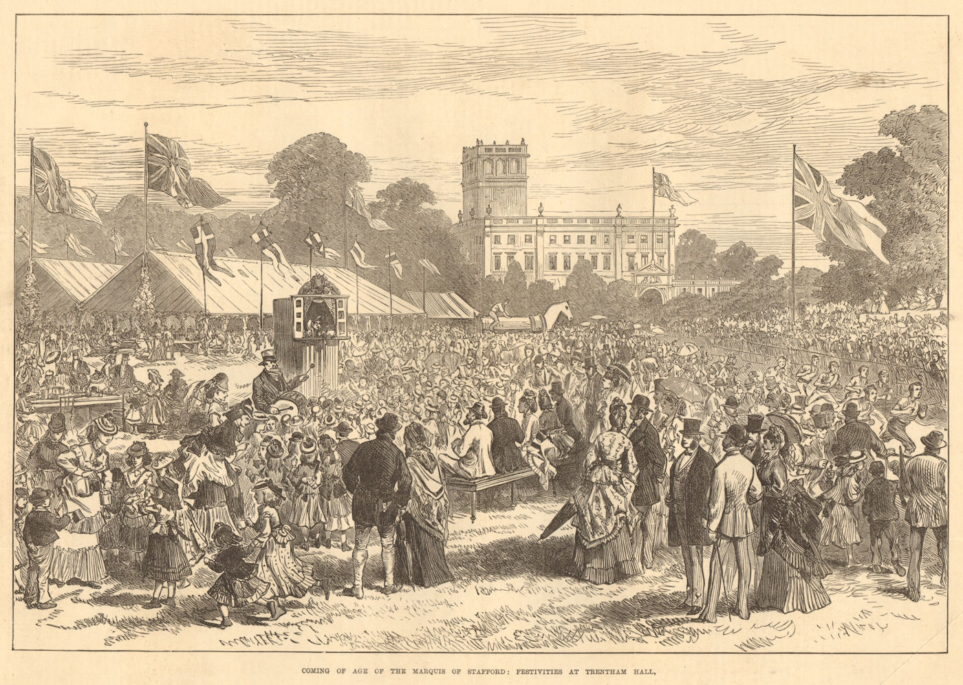 Associate Product Marquis of Stafford's coming of age Trentham Hall festivities Staffordshire 1872